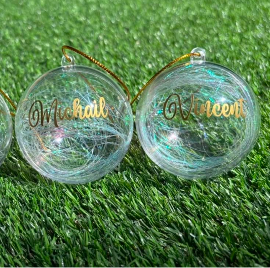 Personalised baubles